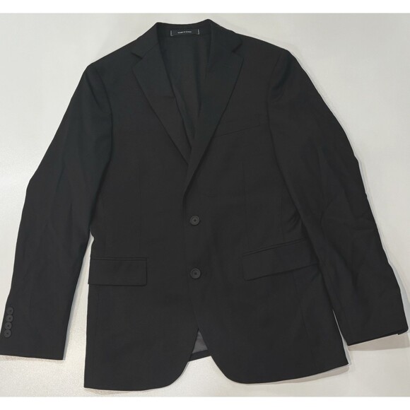Kenneth Cole Men’s Blazer Jacket Black Size 38R Two Button Suit Coat - Picture 1 of 8
